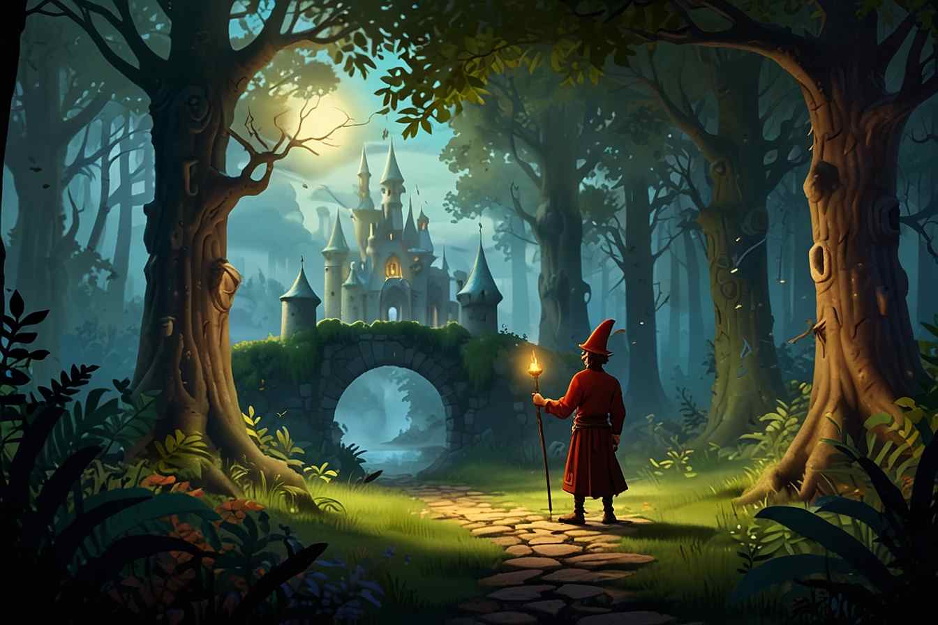 Simon the Sorcerer from 'Simon the Sorcerer: Origins' - AI-generated image