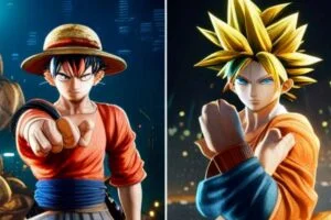 Iconic anime characters from Jump Force